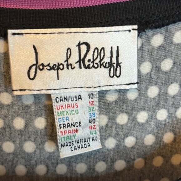 Joseph Ribkoff Set Women's Size US 10 UK 12 Tank Sweater Polka Dots Pink Flutter - Picture 3 of 6